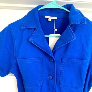 Skies are Blue cobalt boiler jumpsuit new with tags